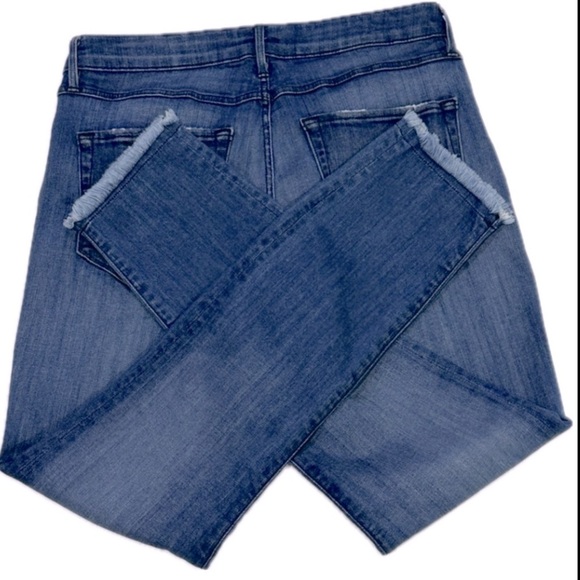 👖🎵 3X1 NYC Soma Fray Cropped Straight Jeans | Raw Hem Whisker Wash, Women’s 26 - Picture 3 of 5